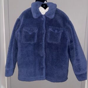 FOREVER 21 Blue Teddy Jacket Size large Women’s